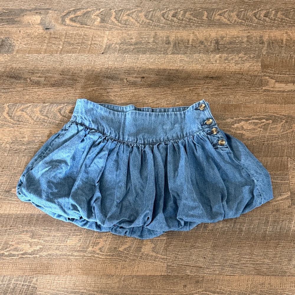 American Eagle Y2K Denim Bubble Mini Skirt Size 2